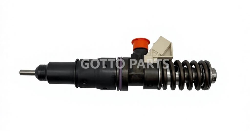 Bench testing the Delphi BEBE1R12001 style 22282198 unit injector for Volvo D11K and Renault DTi11 commercial engines